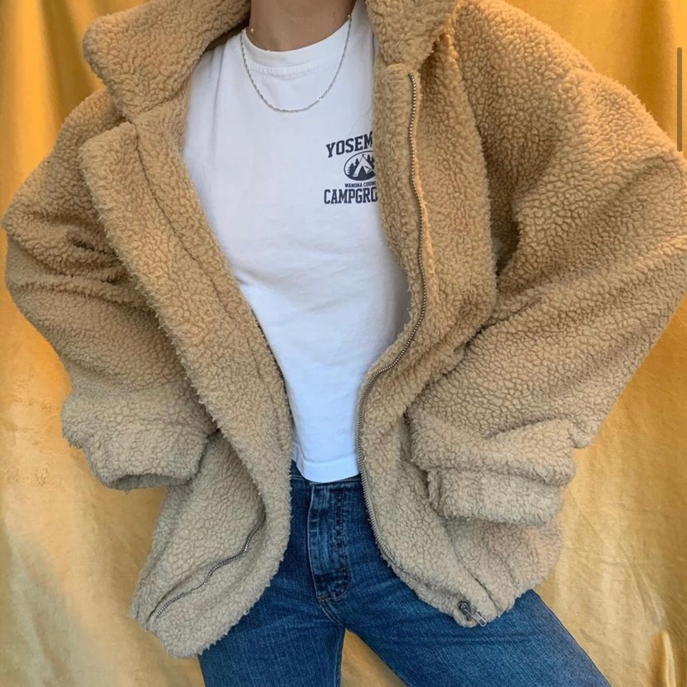 Tan fluffy jacket